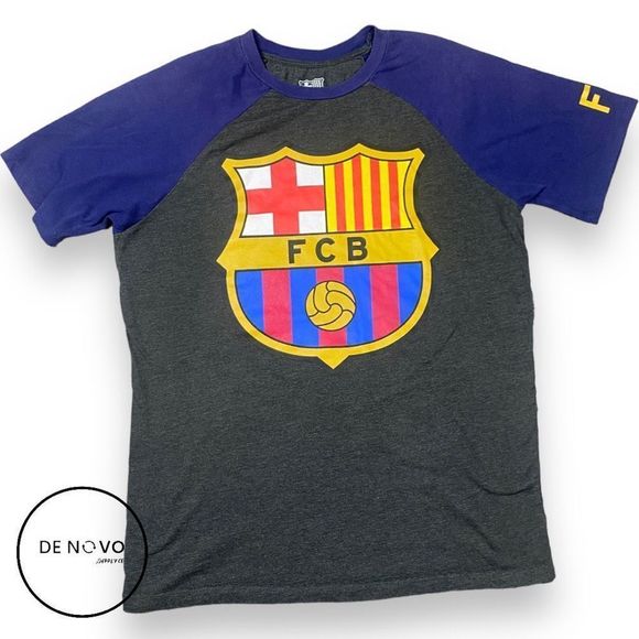 FCB Other - FCB Men's Primary Logo Seal Print Raglan Sleeve T-Shirt Size Medium Gray